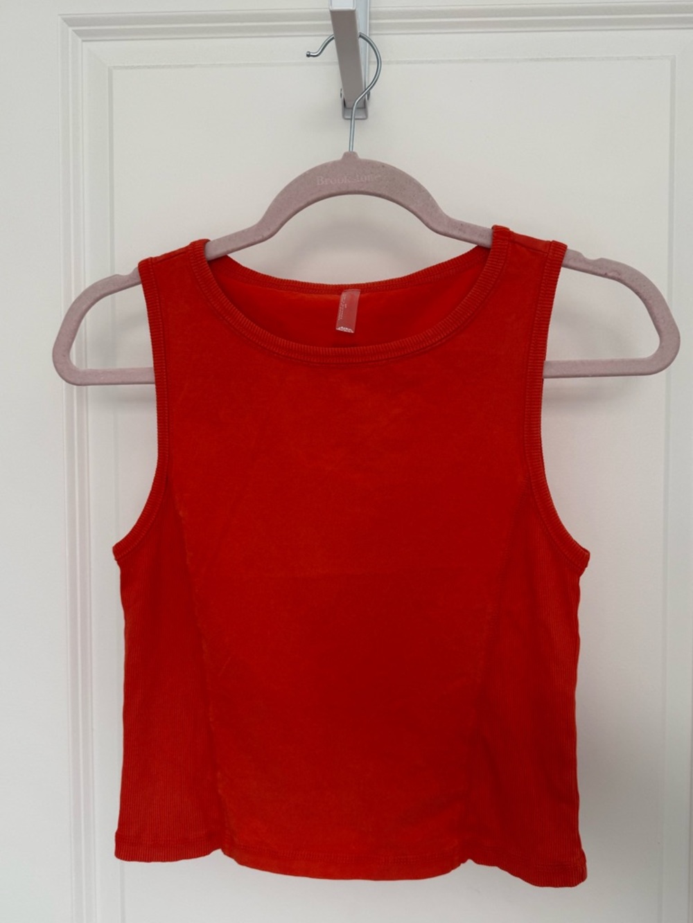 FP Movement by Free People Orange Ribbed Tank